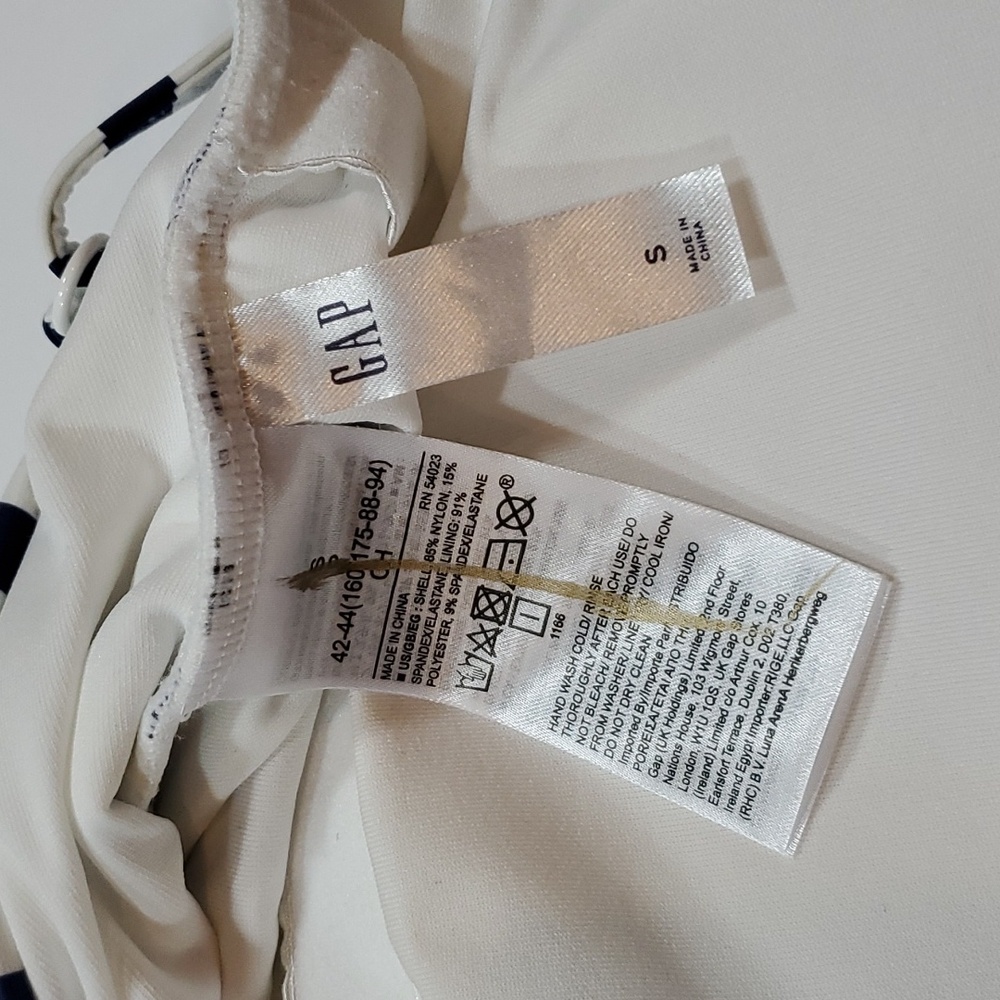 Gap Recycled Tank One-Piece Swimsuit Natucal Navy White Stripe Size S NWOT SU034 - Picture 6 of 6